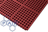 0.91x0.91m red gr open anti-fatigue mat