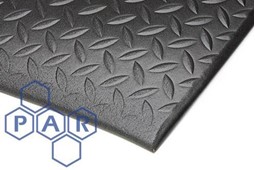 18.3x0.6m black diamond anti-fatigue mat