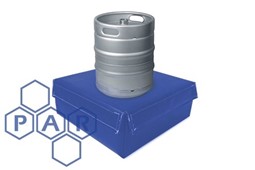 1000²x300mm blue keg drop mat, 6lb foam