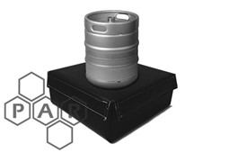 1000²x300mm black keg drop mat,6lb foam