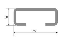 3mx25x10mm galv carrier t/s 30x20mm seal