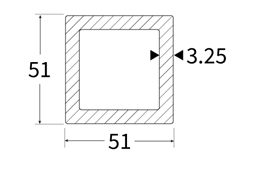 3mx51x51x3.25mm grey grp box section