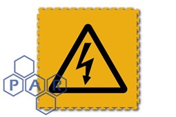 0.5x0.5m electrical hazard logo PARTILE