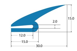 60° blue silicone lip seal extrusion