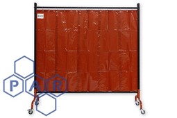 1900hx1960w red weld screen c/w 5 strips