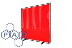 1828hx1828w red weld screen c/w curtain